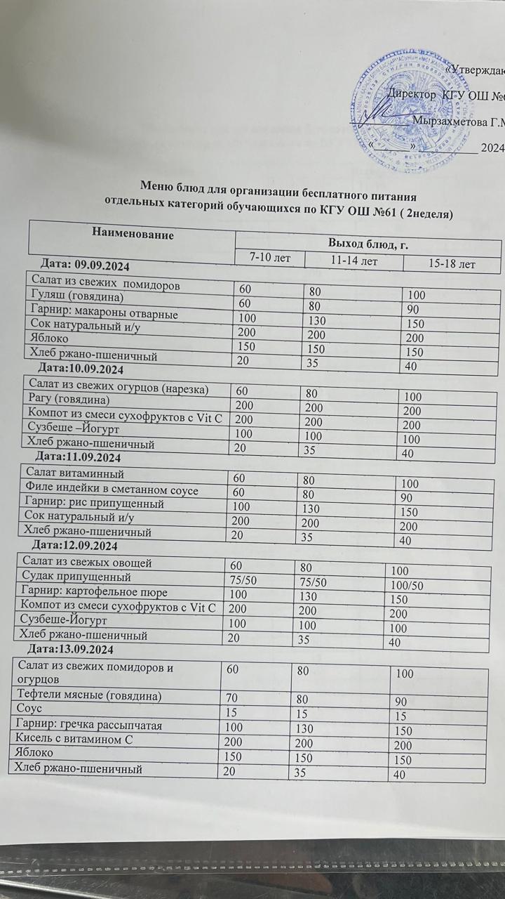 2 апта ас мәзірі (09.09-13.09.24)