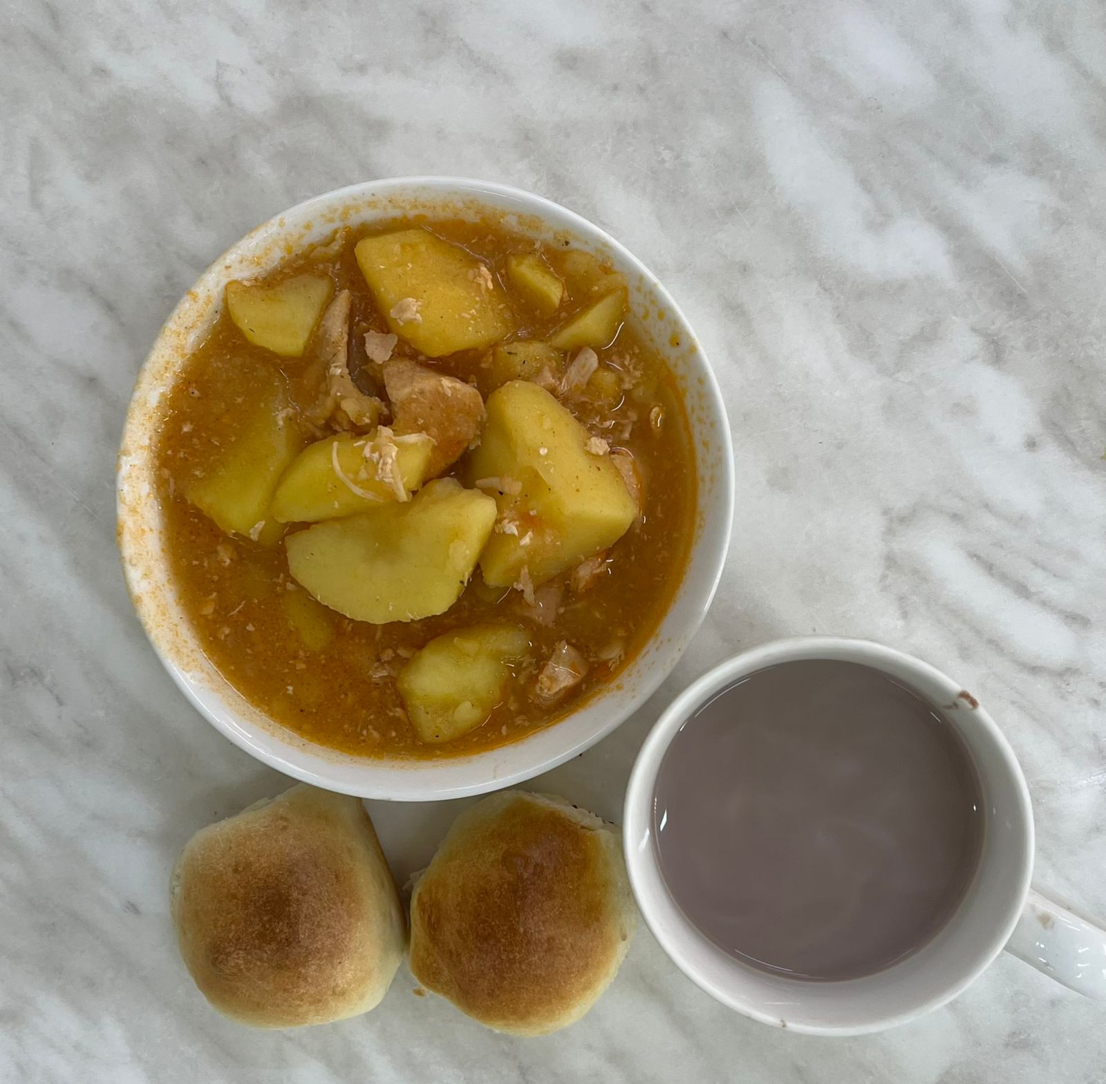 Меню: тауық  еті және картоптан рагу