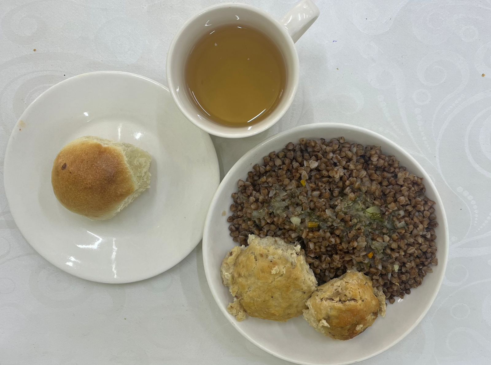 Куриные шарики.Гарнир: гречка рассыпчатая